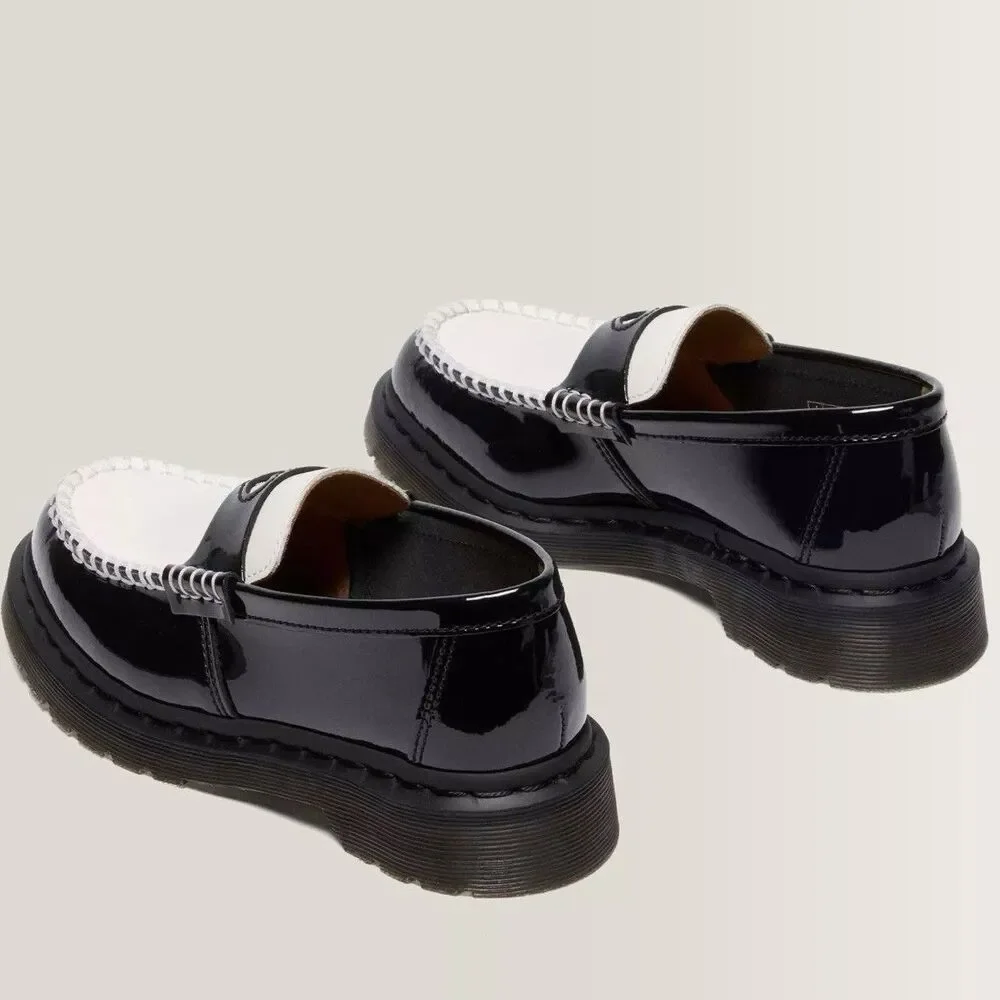 Dr Martens Penton Heart Two-Tone Patent Leather Loafers